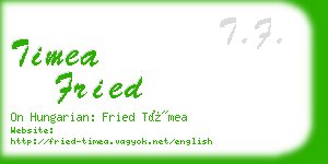 timea fried business card